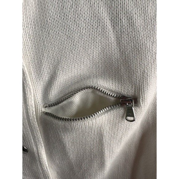 Lauren Ralph Lauren Petite Jacket Women's Size P/P White Button Down Zip Pocket - Picture 3 of 16
